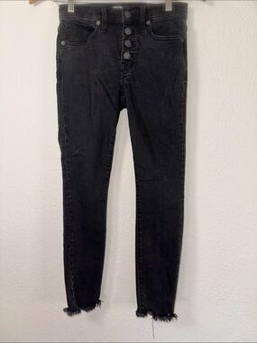 Madewell Black High-Rise Button-Fly Skinny Jeans